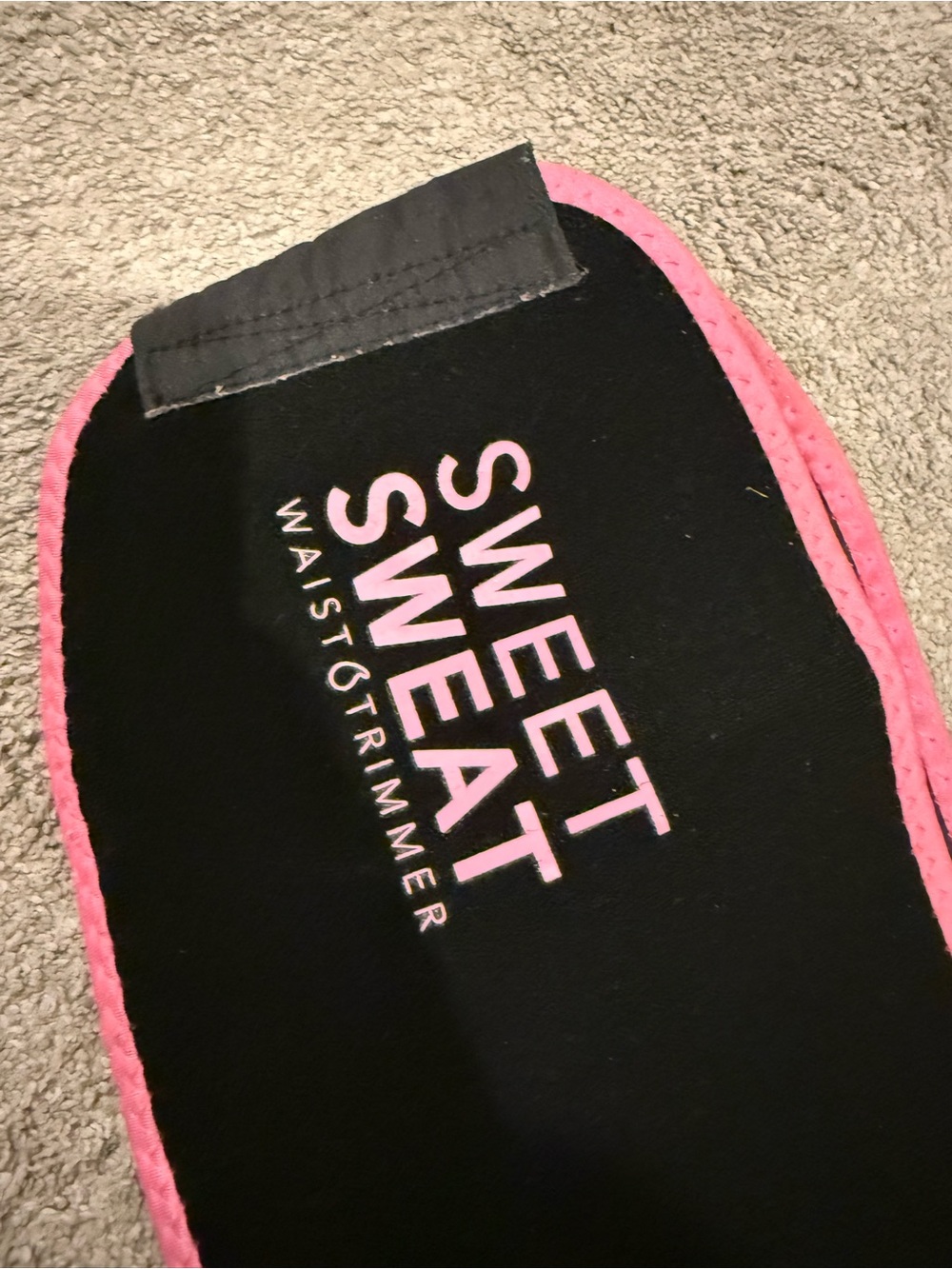 Sweet Sweat Waist Trimmer - Black with Pink Trim - excellent condition